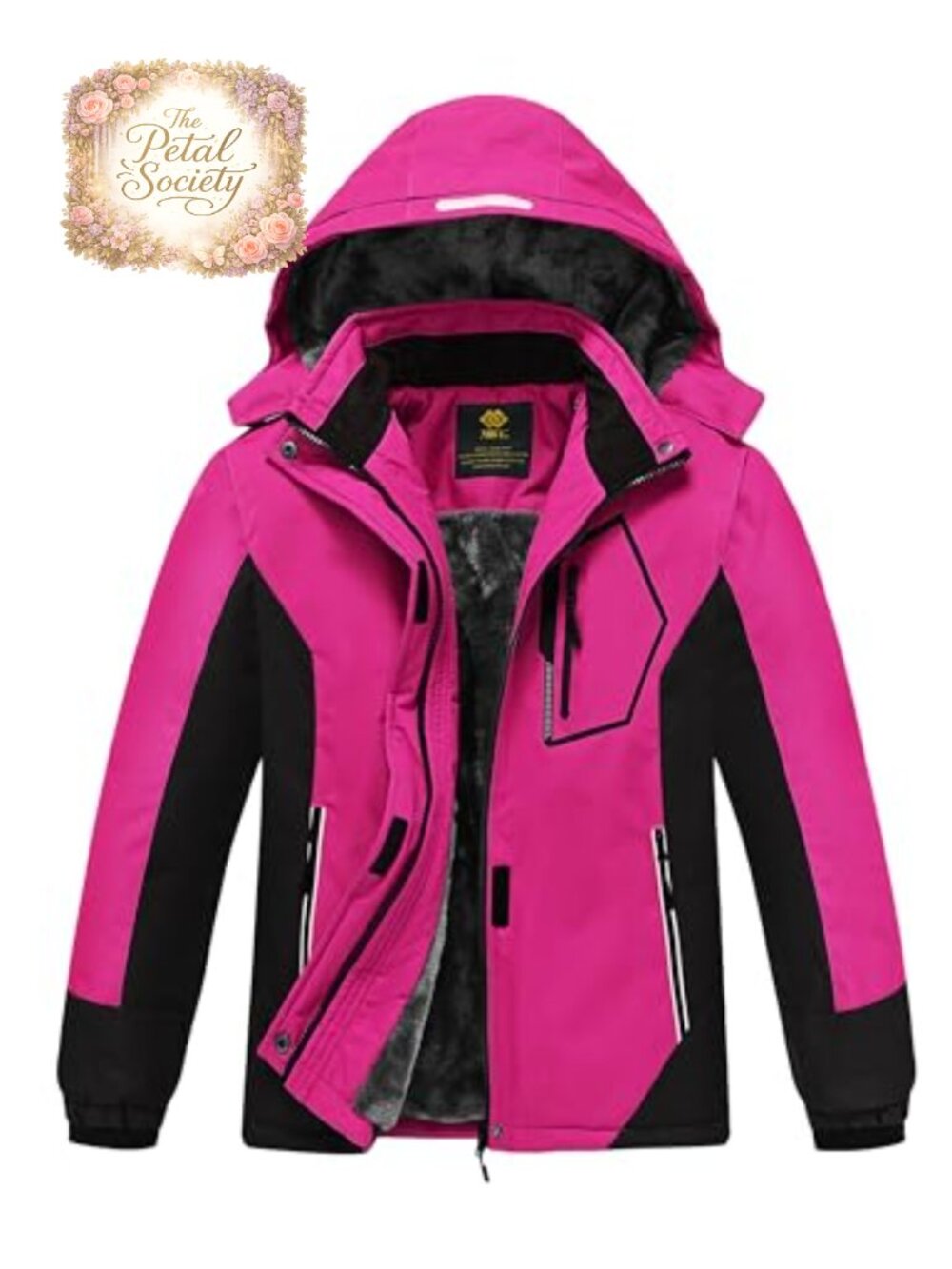 Girls Ski Jacket Winter Snow Coat Fleece Lined Waterproof Snowboard Jacket